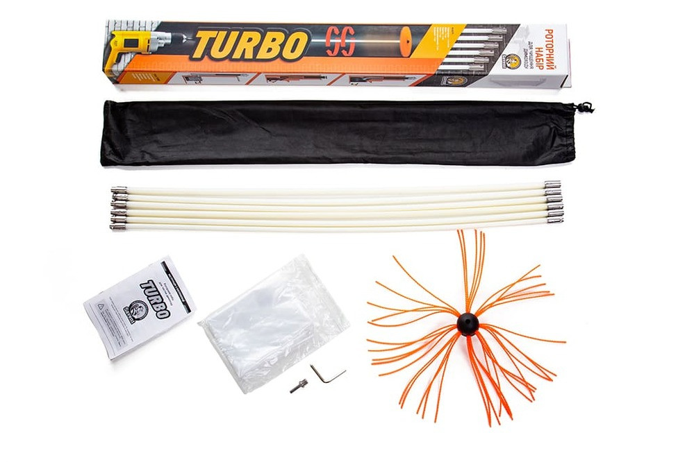 Роторний набір для чищення димоходів Savent TURBO (1 м х 5 шт), фото 1