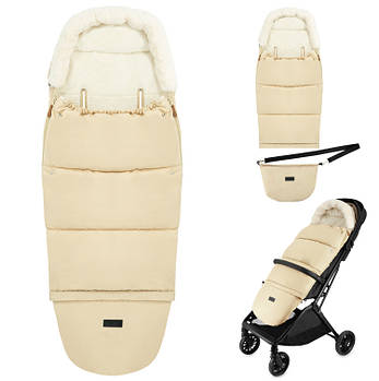 Зимовий конверт для дитини MoMi Sleeping bag 2в1 beige