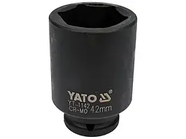 Головка торцева ударна 6-гранна 3/4" глибока 90 мм YATO 42 мм