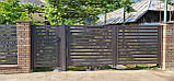 Паркан Ранчо металевий 100-120-140-160-200 х 20 (відстань між ламелями 30 мм), фото 6