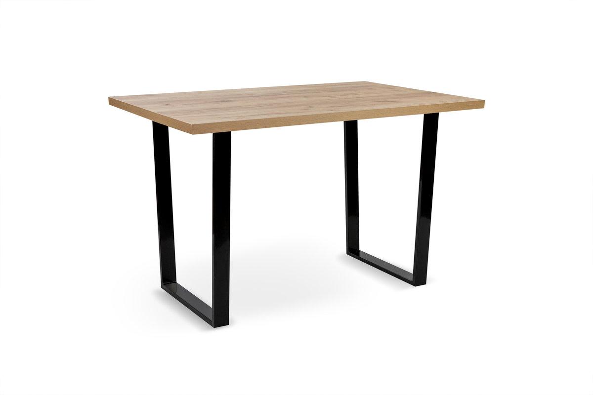 Стіл Кентукі 120/80*75, крафт золотий /чорні ноги, фото 1