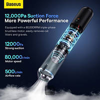 Автомобільний пилосос Baseus A3 lite Handy Vacuum Cleaner (12000pa) Black, фото 3