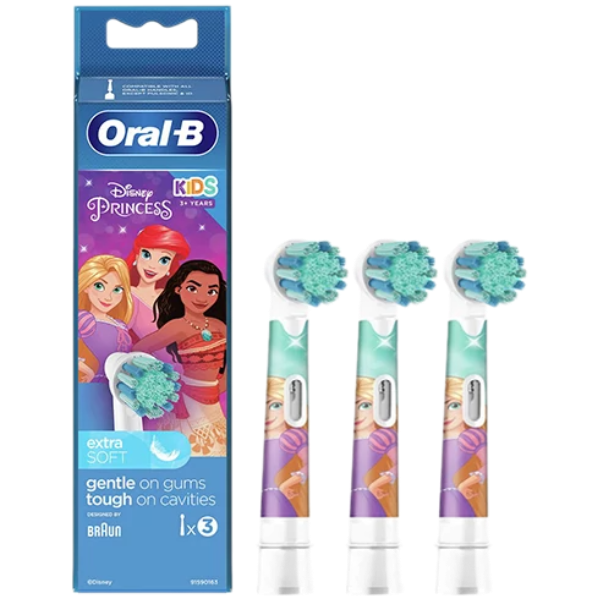 Насадки на зубні щітки Oral-B EB10S Extra Soft "Принцеси" дитячі (3 шт.)