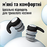 Беруші для стрільби, тактичні беруші, беруші з шумопоглинанням чорні (40), фото 4