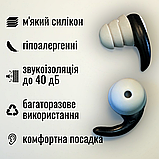Беруші для стрільби, тактичні беруші, беруші з шумопоглинанням чорні (40), фото 2