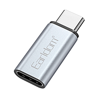 Перехідник Earldom ET-OT104 Type-C/Lightning (60W) сірий