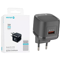 СЗП Veron VR-C18Q (1USB/18W) чорний