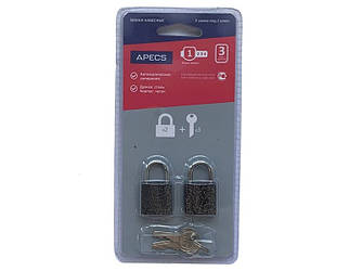 Замок навісний APECS PD-20-20-Blister (2Locks+3Keys)