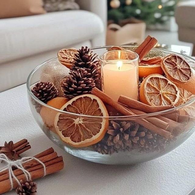 Інтер'єрні композиції з сушених апельсинів