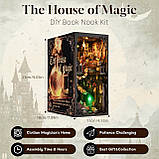 Бук Нук Дім магії Гаррі Поттера 3D Інтер'єрний конструктор The House of Magic Book Nook SL-08, фото 9
