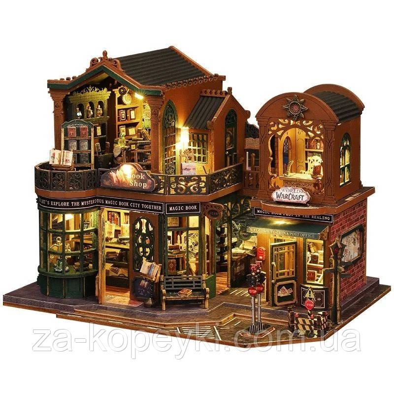 Румбокс Книгарня Сутінки Інтер'єрний конструктор Roombox A Twilight Book Mall ES-017