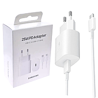 СЗП Samsung TA800 (1Type-C/25W) + Type-C/Type-C білий