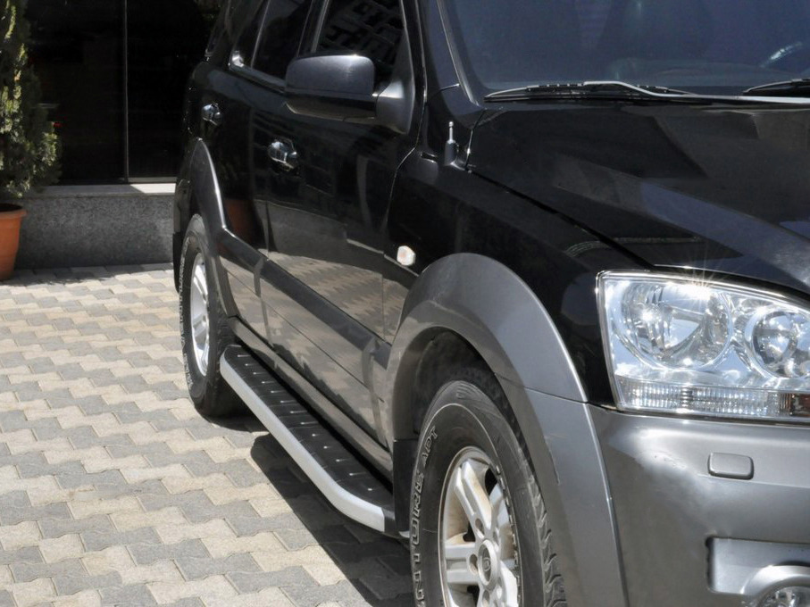 Бічні пороги Fullmond на Kia Sorento 2002-2009 Пороги майданчика Кіа Соренто 2 шт.