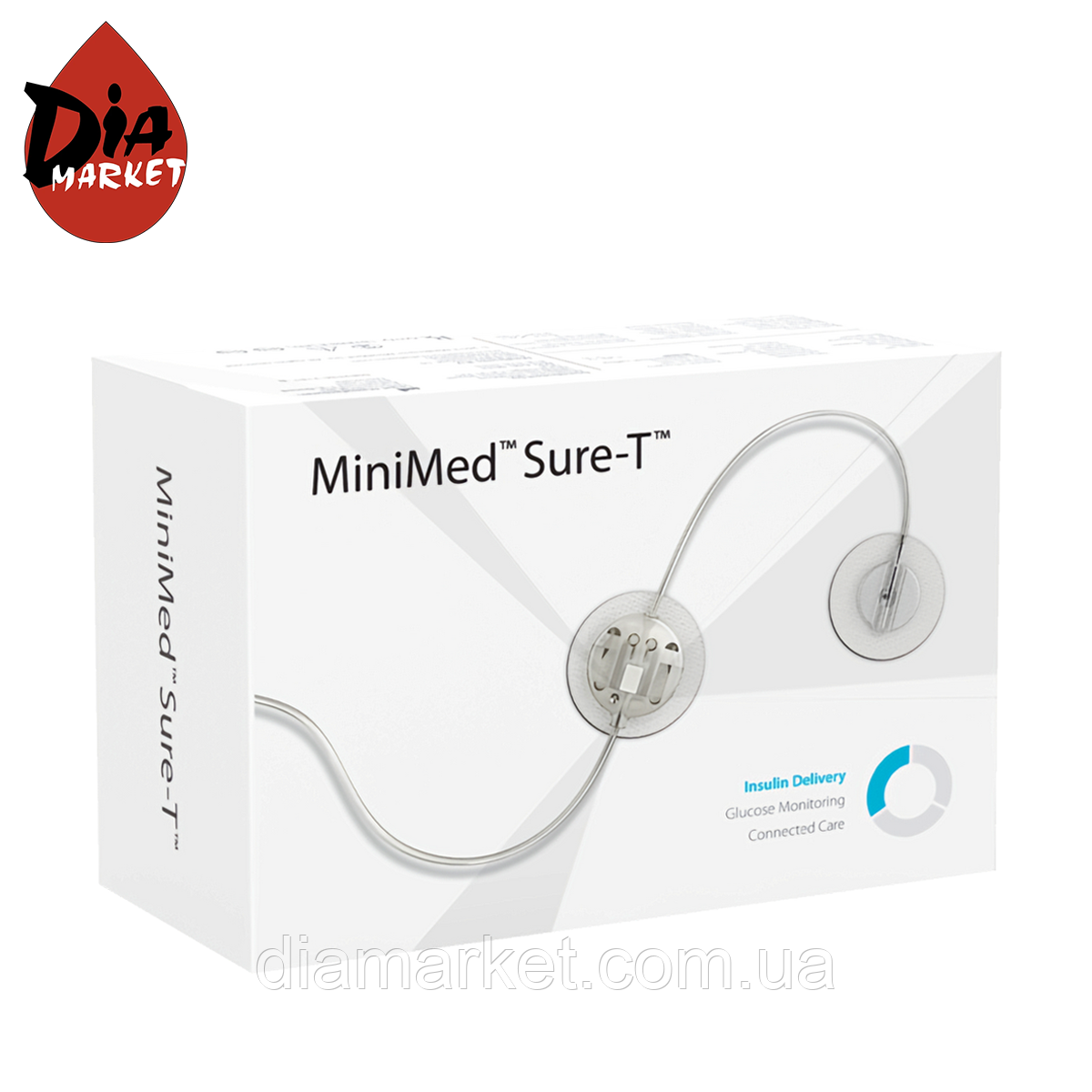 Инфузионный набор MiniMed Sure-T (МиниМед Шуа-Ти), Medtronic, ММТ-864А, 6мм*60см, 10 шт., фото 1