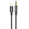Аукс кабель для айфона Lightning mini-jack 3.5 aux шнур у машину для iphone Apple аудіокабель Hoco, фото 5