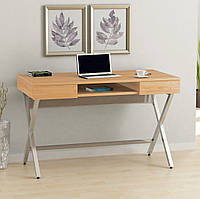 Сучасний письмовий стіл у стилі лофт мінімалізм L-15 Loft Design Дуб Крафт Золотий