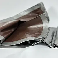 Тент Plandeka Gruba Сіро-Коричневий 210 г/м² 2×7 м Якісний універсальний тент