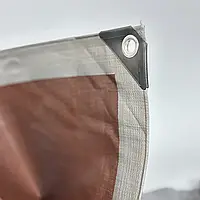 Тент Plandeka Gruba Сіро-Коричневий 210 г/м² 3×4 м Щільний тент тарпауліновий