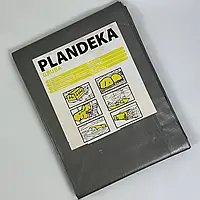 Тент Plandeka Gruba Сіро-Коричневий 210 г/м² 2×3 м Садовий посилений тент Автомобільний тент