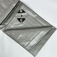 Тент Plandeka Gruba Сіро-Коричневий 210 г/м² 3×5 м Захисний тент для сіна Універсальний тент