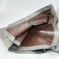 Тент Plandeka Gruba Сіро-Коричневий 210 г/м² 6×8 м Тенти для накриття Садовий тент