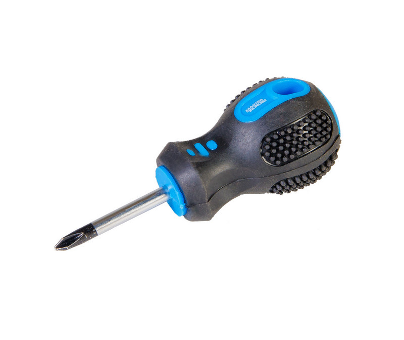 Викрутка хрестова магнітна MASTERTOOL PH1х38 мм ручка з TPR покриттям 48-5138