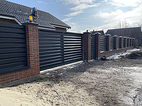 Паркан Жалюзі Pipe HIGH металевий (товщина 0,7 мм)