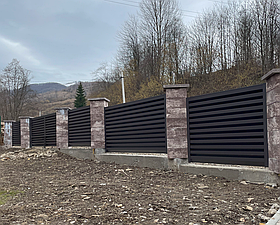 Паркан Жалюзі Pipe HIGH металевий (товщина 0,5 мм)