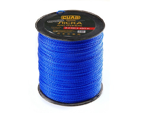 Леска для триммера 3,0мм крученый квадрат 300м СИЛА 550217, фото 1