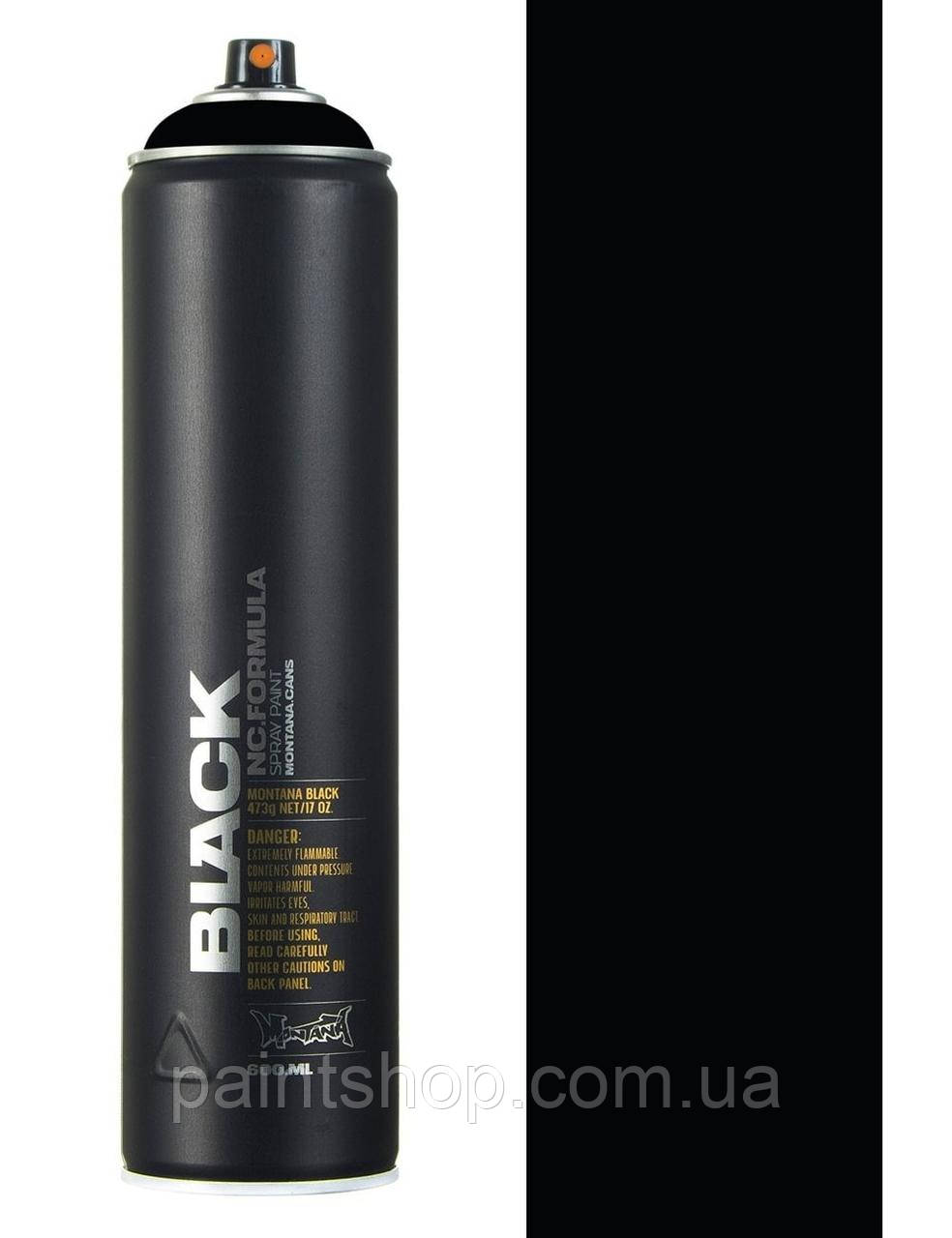 Аерозольна фарба Montana Black Extended 9001 Black (Чорний) 600 мл, фото 1