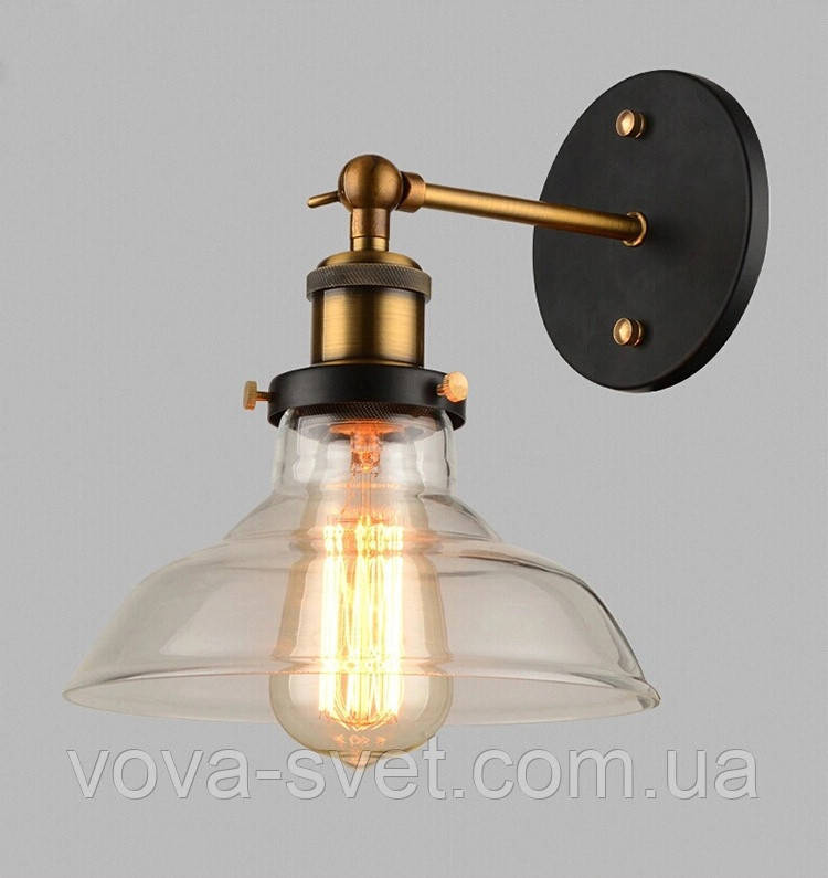 Настінно-стельовий світильник [LOFT style — C] + лампа (ST-64 у комплекті) 