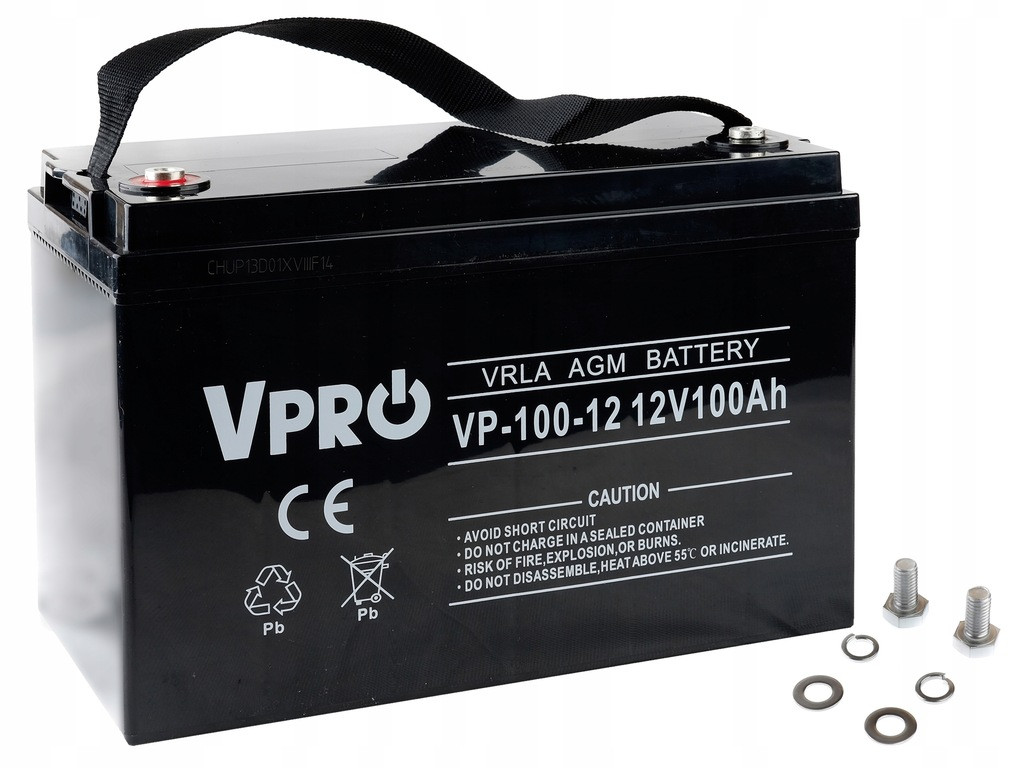 Акумулятор Volt Polska AGM V-PRO 100Ah VRLA для ДБЖ