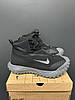 Зимові кросівки чоловічі Nike ACG Mountain Fly High Gore-Tex black чорно-сірі високі на хутрі Найк Моунт гортекс теплі, фото 2