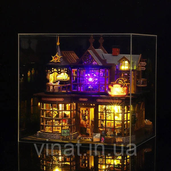 Румбокс Магічний будиночок зі скарбами Інтер'єрний конструктор Magic Treasure Roombox ES-016 + купол