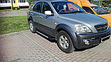 Бічні пороги RedLine V1 на Kia Sorento 2002-2009 Пороги майданчика Кіа Соренто 2 шт., фото 7