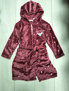 Халат для дівчинки бордовий Harry Poter 92/98, 110/116см