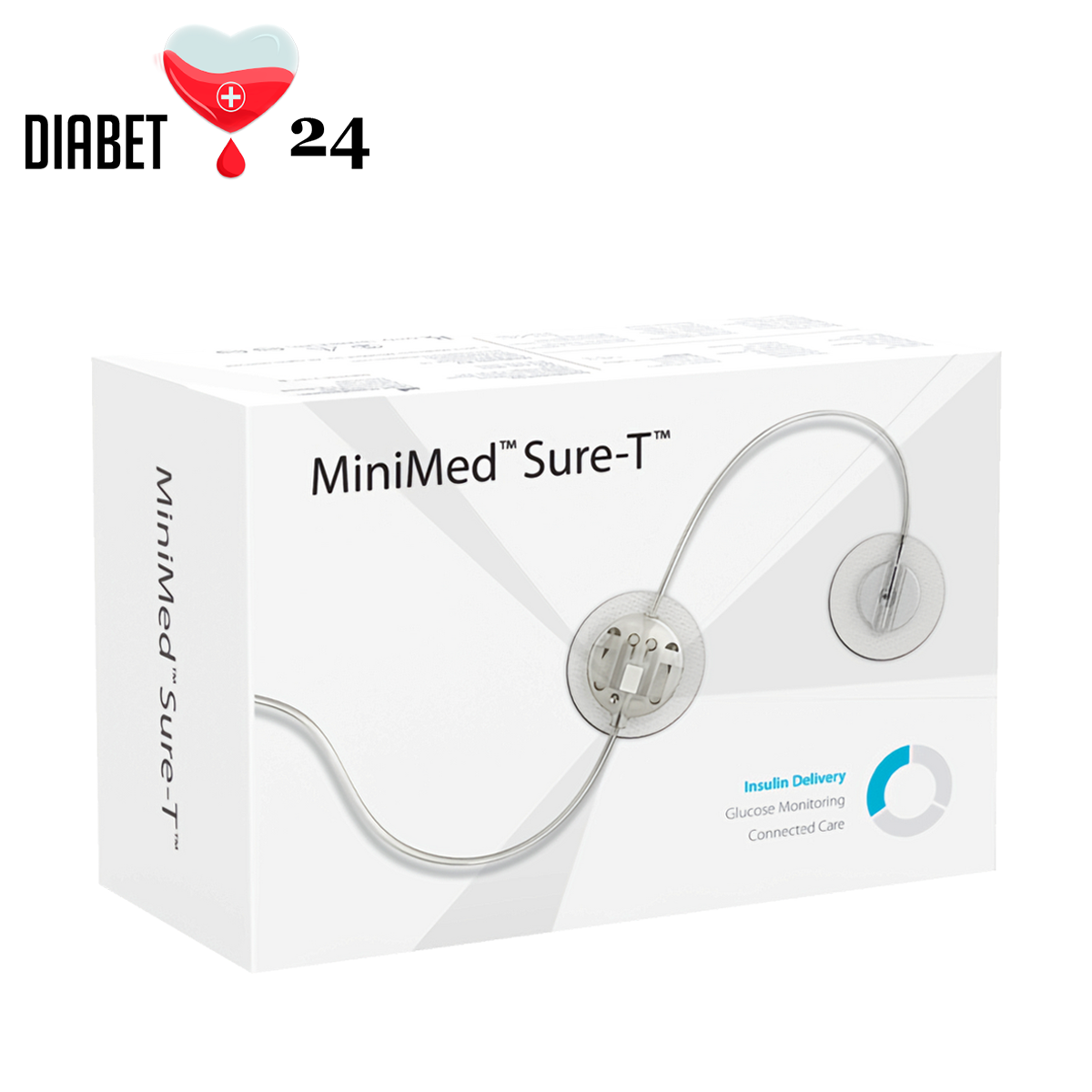 Инфузионный набор MiniMed Sure-T (МиниМед Шуа-Ти), Medtronic, ММТ-864А, 6мм*60см, 10 шт., фото 1