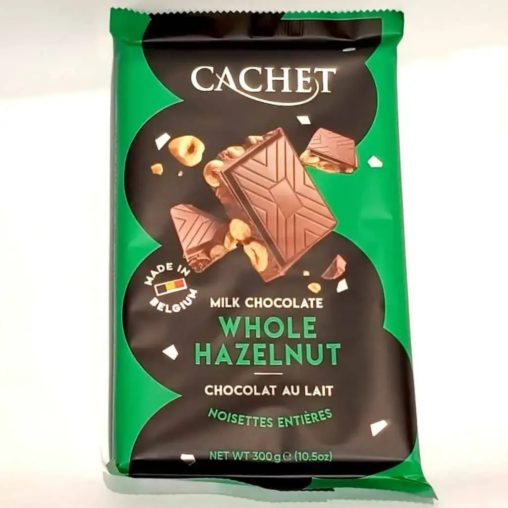 Шоколад молочний CACHET (КАШЕТ) 32% какао з фундуком (лісовий горіх) 300 г Бельгія
