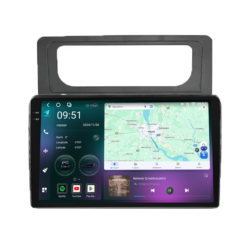 Штатна магнітола Mekede M7 Plus Volkswagen Caddy (2010-2015) CarPlay QleD, фото 1