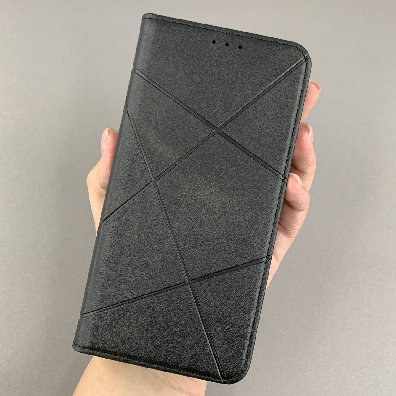 Чохол-книга для Samsung Galaxy A52s книжка в смужку з кишенею на телефон самсунг а52с чорна str