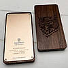 Портативний зарядний пристрій з дерева з гравіюванням "Sova 2" Американський горіх на 10 000 mA, фото 6