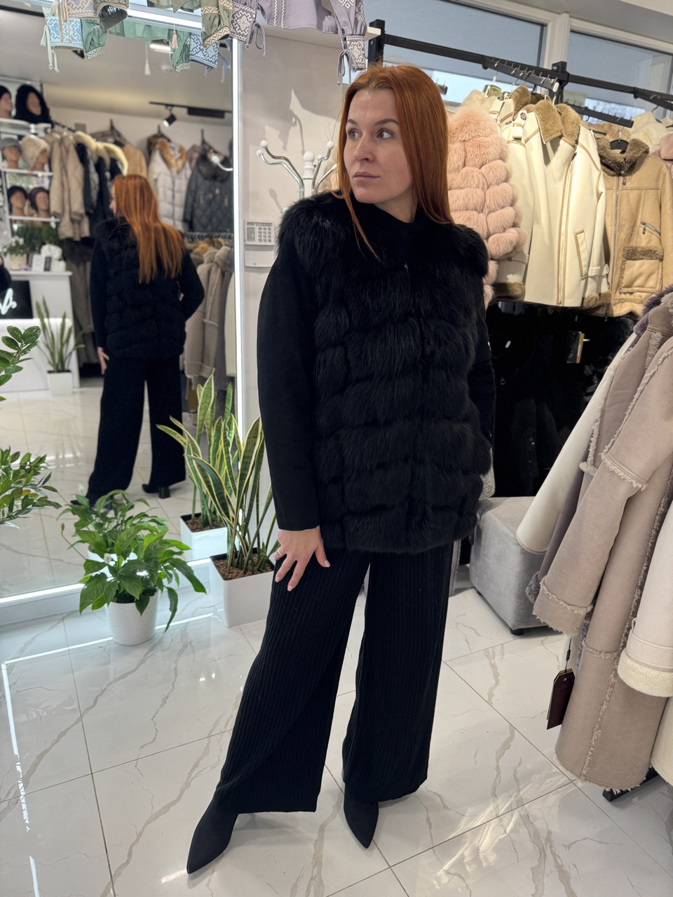 Жилетка з хутра лисиці, натуральна., фото 1
