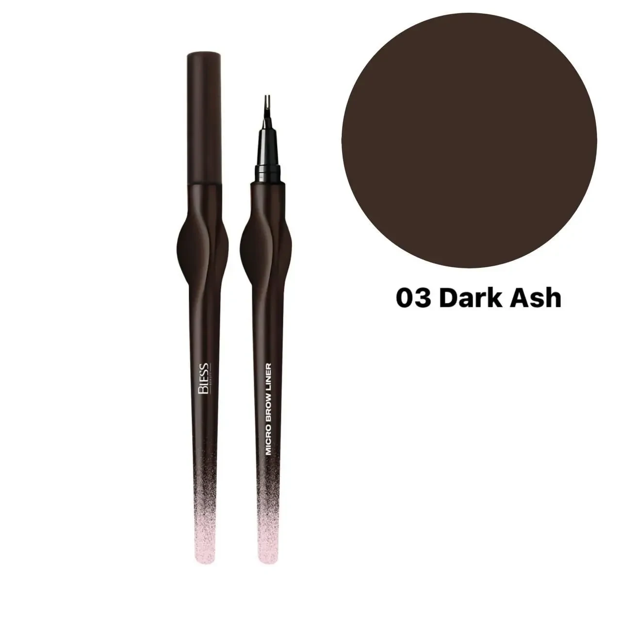 Маркер для брів Bless Beauty Micro Brow Liner, 03 Dark Ash, фото 1