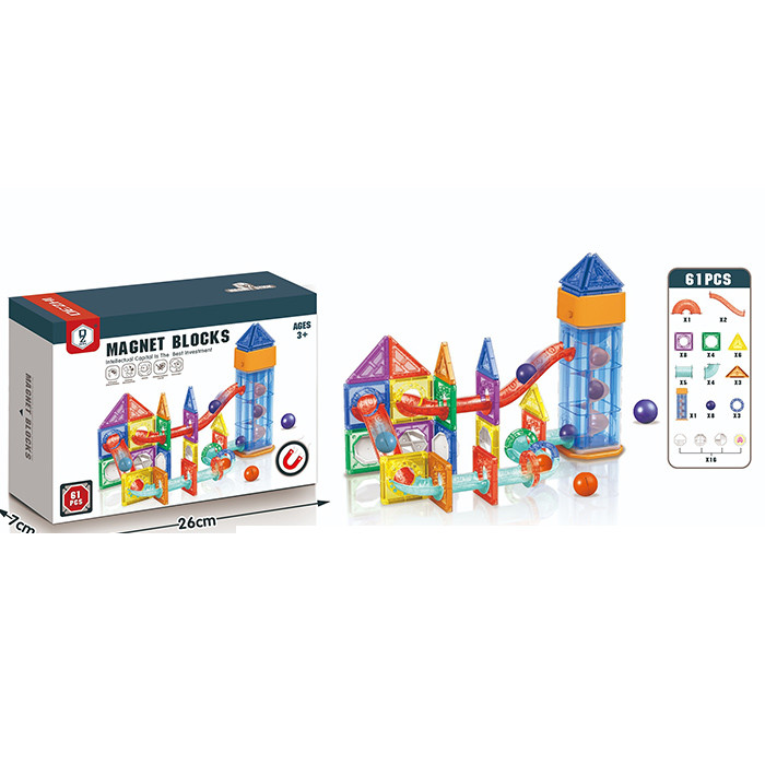 Конструктор MAGNET BLOCKS магнітний, лабіринт, кульки, 61 деталей арт. HD130A, фото 1