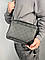 Чоловіча сіро-чорна шкіряна сумка Louis Vuitton, фото 9