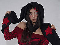 Жіночий лонгслів у стилі Y2K Grang червоний, фото 4