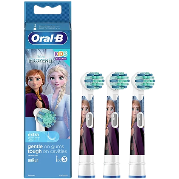 Насадки на зубні щітки Oral-B EB10S Extra Soft "Холодне серце" дитячі (3 шт.)