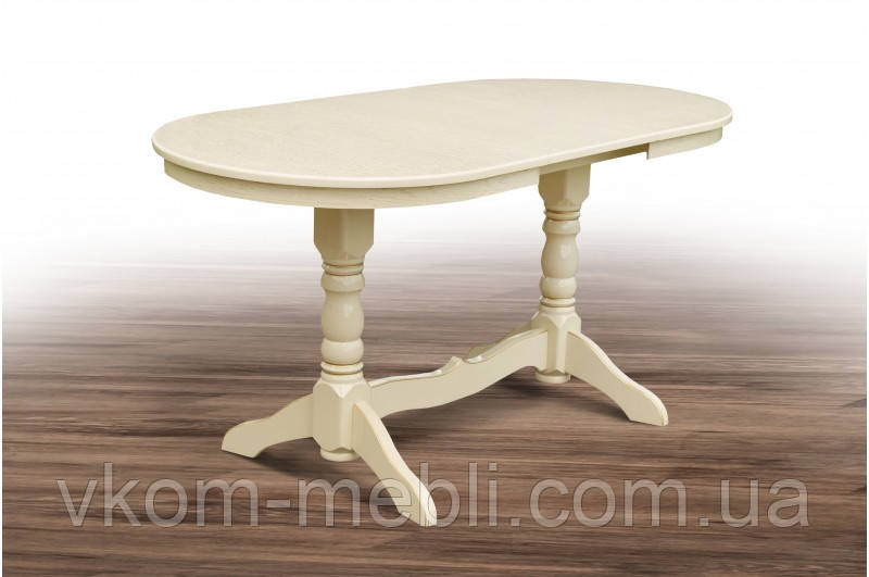 Стіл обідній розкладний Говерла (слонова кістка), 160, фото 1