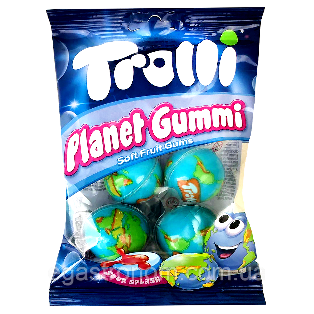 Желейки планети Троллі Trolli planet gummi 75g 21шт/ящ (Код: 00-00017115), фото 1