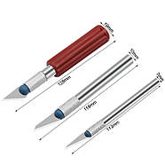 Професійний набір макетних ножів, скальпелів 16 в 1 | Набір для творчості з марганцевої сталі 65#, фото 4